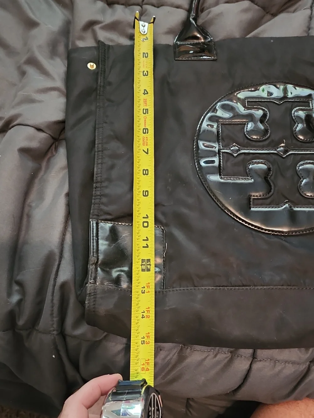 Authentic‎ Tory Burch Black Nylon Ella Large Tote Bag